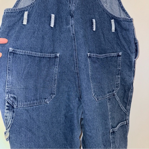 Vintage 90s Mickey Mouse Overalls Adult Denim Baggy XL Disney Catalog - Picture 7 of 10